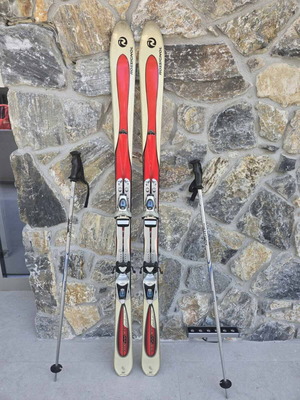 Rossignol Power Super Axium 1.60m skis with poles
