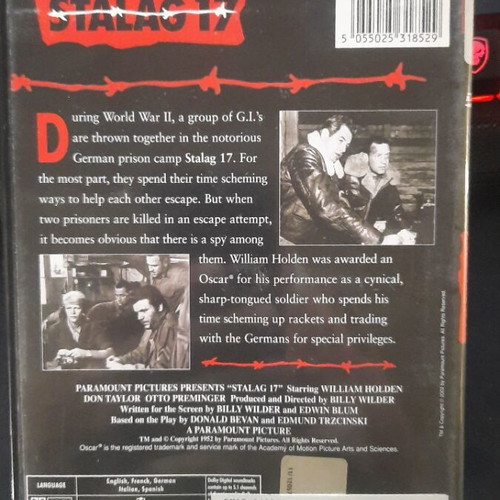 Stalag 17 DVD used, scratch-free with subtitles