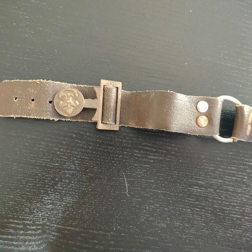 Scout belt used, vintage 60s-70s, leather, 74cm