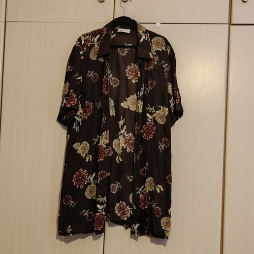 Ulla Popken spring shirt new, beige and brown, size XXXL