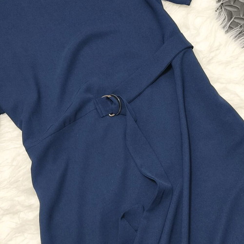Navy Blue Women's Short Sleeve Dress -  9,90 - Vendora.cy