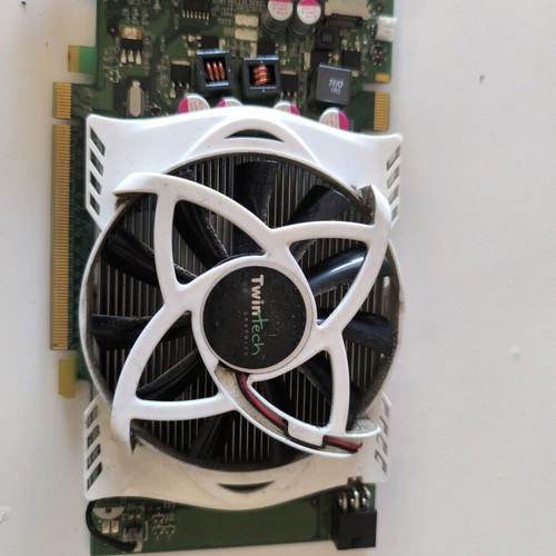 NVIDIA GeForce GTS 250 Twintech Green Edition graphics card used, 1GB GDDR3