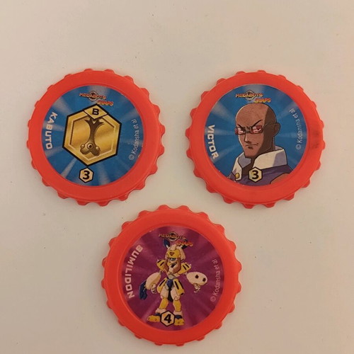 Medabots collectible caps set used, 2000s rare