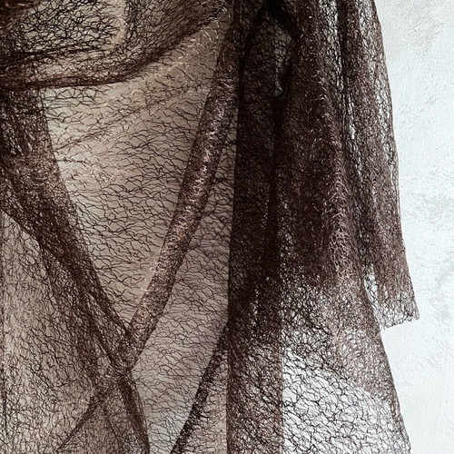 Voile curtain set brown color new, 1.45x2.25 or 1.45x2.45