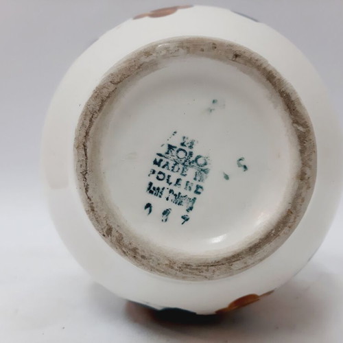 Handpainted ceramic bottle KOŁO Poland model 997 22 cm