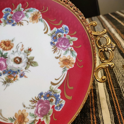 Forstenberg vintage porcelain serving plate new, 1947 West Germany