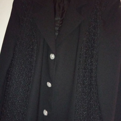 Black suit with guipure lace like new, size 48