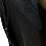 Zara medium black long-sleeve cotton top with elastane