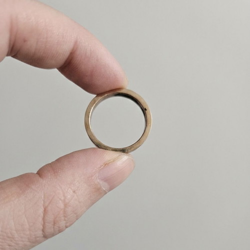 Ring used, rose gold plated with 3 zirconia stones