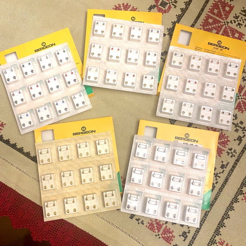 Bergeon Ear Piercing Earrings Steel Sterilized Pack of 60 Pairs