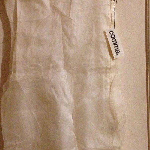 White vintage dress 100% silk comma No40 new