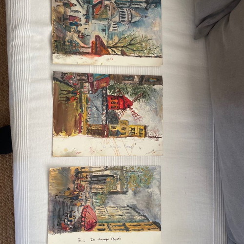 Three Parisian paintings used