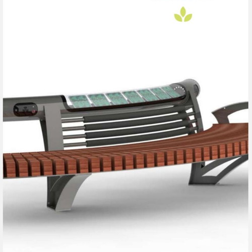Smart Solar Bench with Energy Storage and Emergency SOS Button