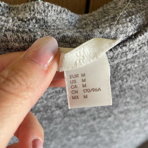H&M blouse used, gray, size M
