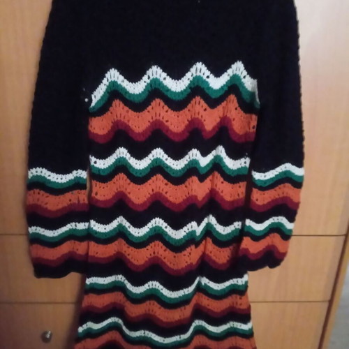 Handmade dress used, original design, multicolored