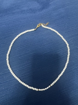 VG Styline pearl necklace with steel metal elements