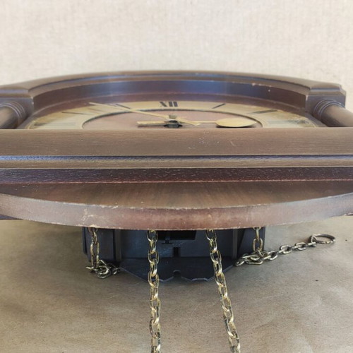 Vintage Junghans Quartz Wooden Wall Clock used