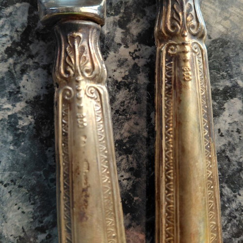 Vintage silver cake serving set like new