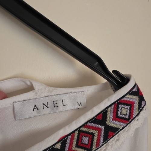 White tunic Anel boho style like new