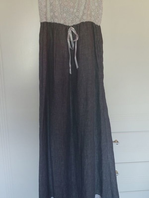 Heel Athens Lab Boho Maxi Dress 100% Linen, like new, Medium