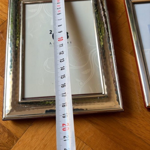 Silver photo frames used, set of 2
