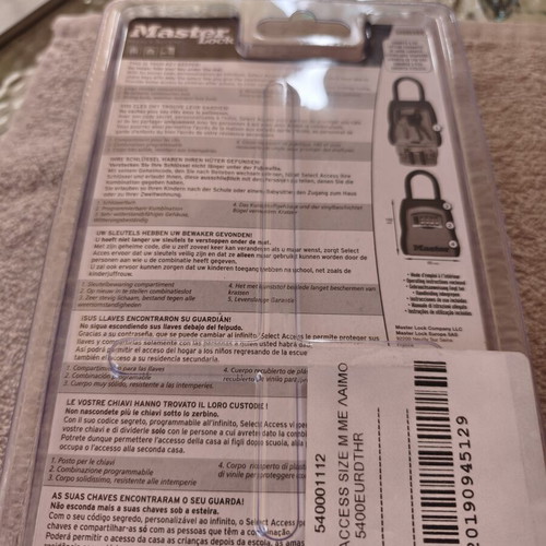 Master Lock security lock with code and detachable base new