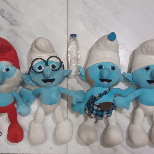 Set of 4 Large Smurfs Plush Toys 50 cm
