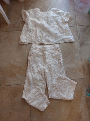 Mango set for 8 years old like new, beige