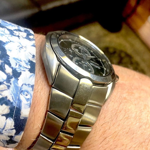 Seiko Arctura chronograph used, waterproof 100m, 48mm