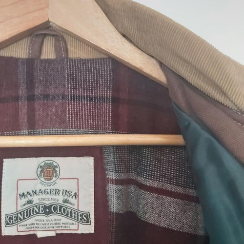 Classic jacket used, size L, beige and brown