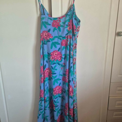 Zara floral dress L new with tag, blue multicolor