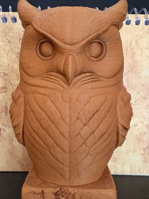 Decorative Owl 15cm like new, minimal rustic style