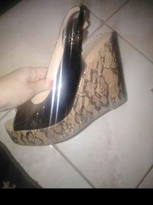 Black platform shoes like new, size 37, worn twice