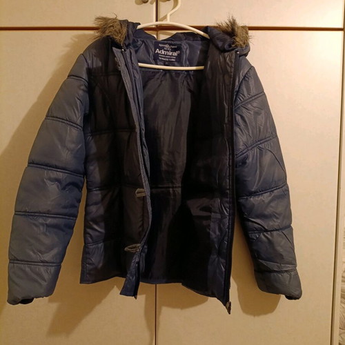 Admiral blue jacket used with hood large
