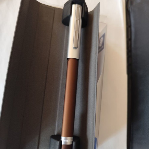 Staedtler TRX pen restored, brown aluminum body, F nib, magnetic case