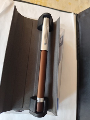 Staedtler TRX pen restored, brown aluminum body, F nib, magnetic case