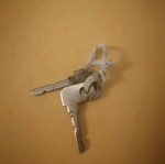 Old padlock keys like new, collectible