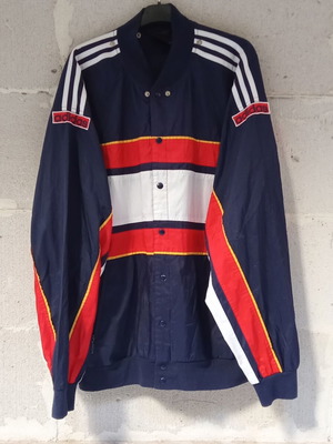 Adidas Track Top jacket vintage used, size Large, blue orange