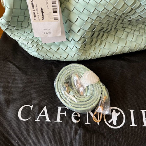 CafeNoir mint green turquoise handbag new
