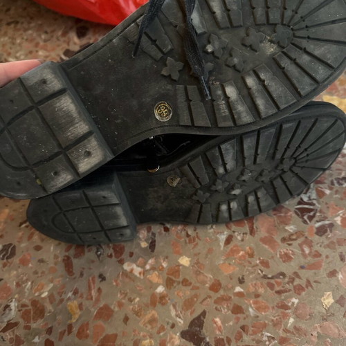 Low boots used with velvet fabric size 39 black and gray