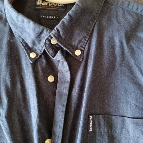 Barbour tailored fit blue shirt XXL like new