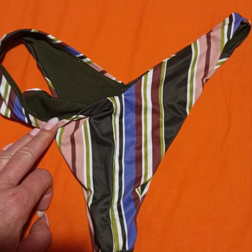 Violetta striped bikini like new, size M, multicolor
