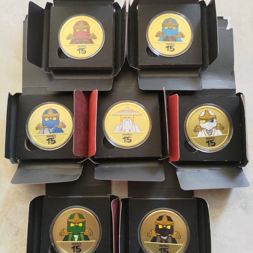 Lego Ninjago 15th Anniversary Collectible Coins Complete Set new