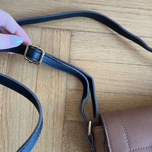 Accessorize crossbody bag used, black and beige