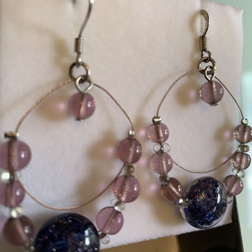 Antica Murrina Venezia women's earrings set new, black and purple