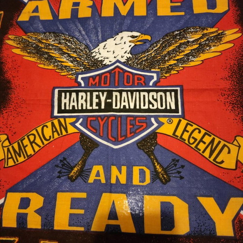 Harley Davidson vintage bandana Armed and Ready official product made in USA