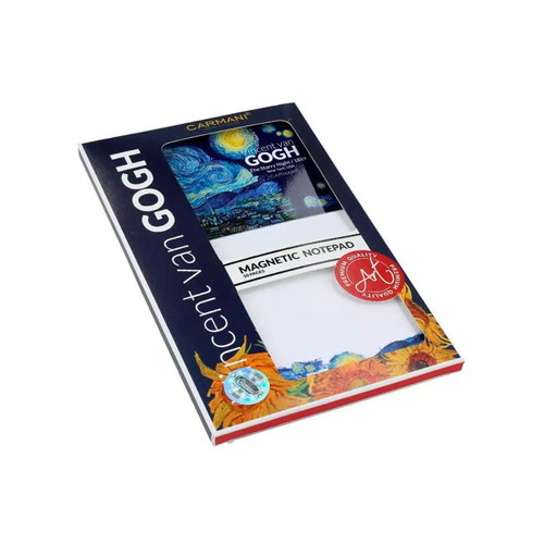 Magnetic notepad with Van Gogh Starry Night artwork new