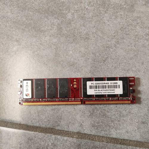 S3+ PC3200/DDR400 512MB RAM module, used
