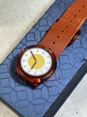 Vintage Pop Swatch Dile PWC104 1990 watch used, Swiss made