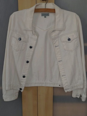 Jean Jacket Jigsaw σαν καινούργιο, μέγεθος 14, άσπρο